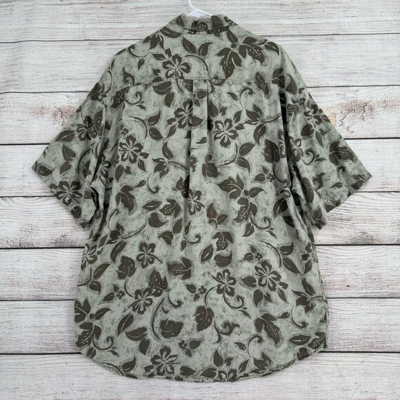 The Territory Ahead Tropical Button Down Shirt Men's Size XL Green - Picture 2 of 11